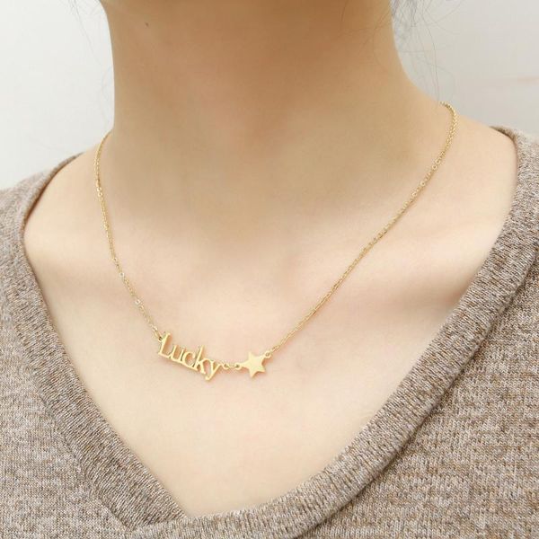 chains stainless steel lucky star necklace name letter girl party fashion holiday gift fcn20210002, Silver
chains stainless steel lucky star necklace name letter girl party fashion holiday gift fcn20210002, Silver