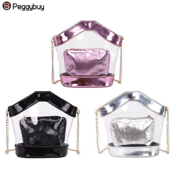 2020 women pvc clear handbag summer transparent trendy composite bag lady quilted plaid bag fashion women shoulder bucket 
2020 women pvc clear handbag summer transparent trendy composite bag lady quilted plaid bag fashion women shoulder bucket
