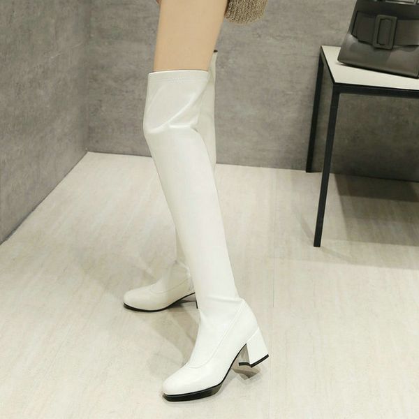 women stretch boots fashion square toe zipper women over the knee boots square heel shoes winter long black white
women stretch boots fashion square toe zipper women over the knee boots square heel shoes winter long black white