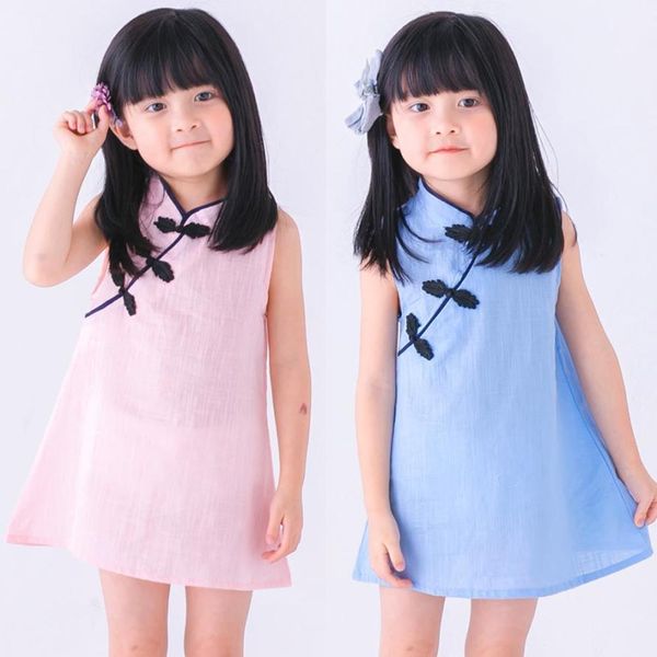 3 colors toddler girls summer princess dress kids baby party wedding sleeveless cheongsam chinese style characteristic july31, White
3 colors toddler girls summer princess dress kids baby party wedding sleeveless cheongsam chinese style characteristic july31, White