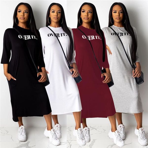 fashion printed solid color dresses casual womens pullover designer womens dress, Black;gray
fashion printed solid color dresses casual womens pullover designer womens dress, Black;gray