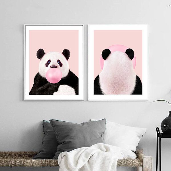 cute panda animals canvas painting nursery bubblegum cartoon wall art picture for kids blush pink funny poster home decoration
cute panda animals canvas painting nursery bubblegum cartoon wall art picture for kids blush pink funny poster home decoration