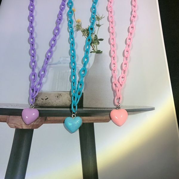 womans necklaces chain necklace jewelry acrylic heart pendant ladies lovers silver color pink european trendy alloy naszyjnik
womans necklaces chain necklace jewelry acrylic heart pendant ladies lovers silver color pink european trendy alloy naszyjnik