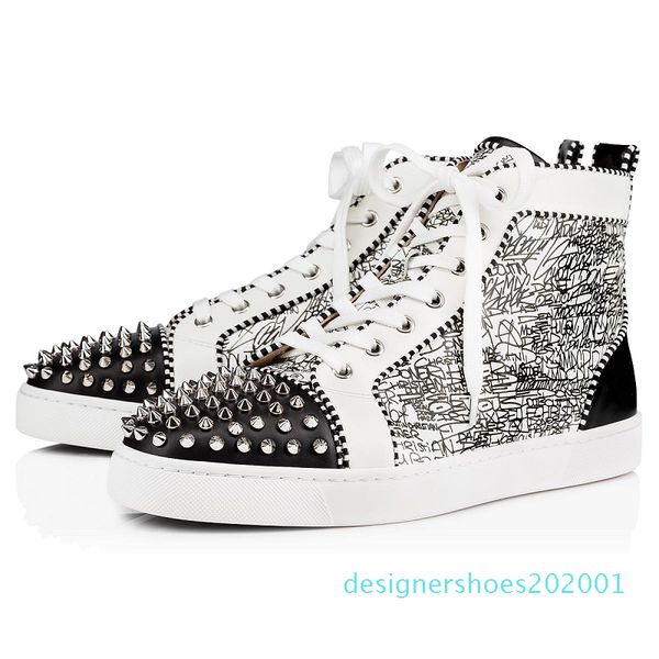 mens sneakers red bottoms studded spikes fashion suede leather black silver women flat shoes party size 36-46 with box d01
mens sneakers red bottoms studded spikes fashion suede leather black silver women flat shoes party size 36-46 with box d01