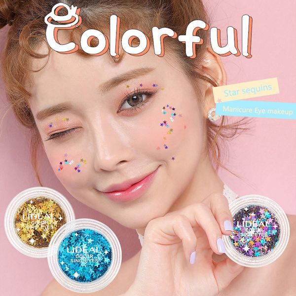 lideal 6 style hybrid sequins glitter star shape nail face body eye shadow fantasy glitter pots beauty party decorations makeup
lideal 6 style hybrid sequins glitter star shape nail face body eye shadow fantasy glitter pots beauty party decorations makeup