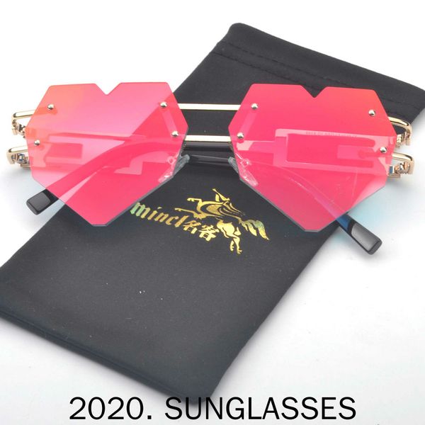 new brand rimless heart shape sunglasses women vintage love sun glasses one piece cat glasses ladies 2020 fashion fml, White;black
new brand rimless heart shape sunglasses women vintage love sun glasses one piece cat glasses ladies 2020 fashion fml, White;black
