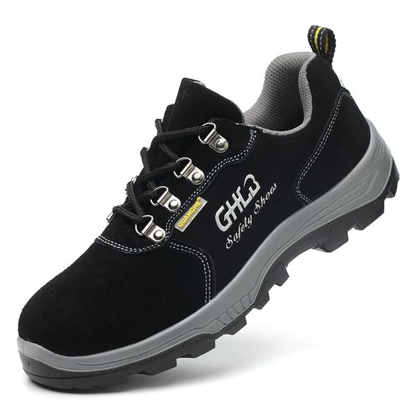 new design mens fashion large size steel toe caps work safety shoes cow leather tooling security boots zapatos de seguridad mans, Black
new design mens fashion large size steel toe caps work safety shoes cow leather tooling security boots zapatos de seguridad mans, Black