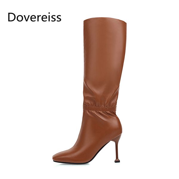 dovereiss fashion women's shoes winter new square toe stilettos heels suede yellow elegant knee high boots concise mature 31-48, Black
dovereiss fashion women's shoes winter new square toe stilettos heels suede yellow elegant knee high boots concise mature 31-48, Black