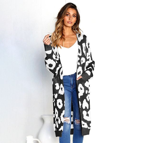 women sweaters long knitted leopard cardigan women plus size casual knit winter oversized cardigan sweater autumn coat, White;black
women sweaters long knitted leopard cardigan women plus size casual knit winter oversized cardigan sweater autumn coat, White;black