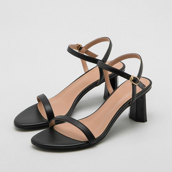 new women summer sandals 2020 one word buckle thick heel ankle strap ladys leather sandals high heels, Black
new women summer sandals 2020 one word buckle thick heel ankle strap ladys leather sandals high heels, Black