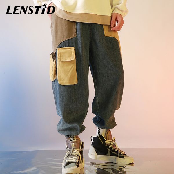 men hip hop jogger jeans patchwork denim cargo pants harajuku streetwear 2020 autumn multi pockets casual track trousers, Blue
men hip hop jogger jeans patchwork denim cargo pants harajuku streetwear 2020 autumn multi pockets casual track trousers, Blue