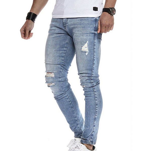 puimentiua men jeans solid color casual jeans distressed hole slim zipper male pencil pants 2020 autumn men denim trousers, Blue
puimentiua men jeans solid color casual jeans distressed hole slim zipper male pencil pants 2020 autumn men denim trousers, Blue