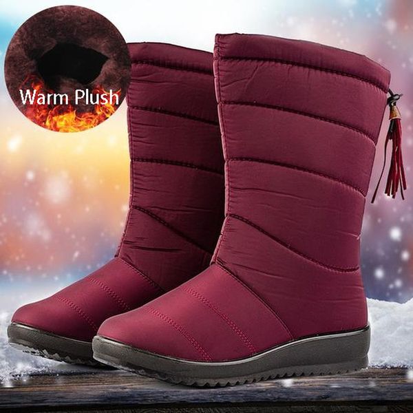 winter women snow boots mid-calf waterproof upper warm short plush insole lightweight non slip footwear coverfoot ladies shoes, Black
winter women snow boots mid-calf waterproof upper warm short plush insole lightweight non slip footwear coverfoot ladies shoes, Black