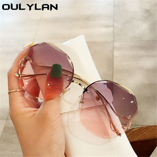 oulylan metal frameless sunglasses women retro gradient lenses sunglasses gray pink eyewear ladies vintage rimless glasses uv400, White;black
oulylan metal frameless sunglasses women retro gradient lenses sunglasses gray pink eyewear ladies vintage rimless glasses uv400, White;black