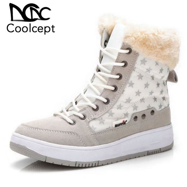 coolcept woman ankle boots lace up flats shoes winter warm plush fur snow boots leisure outdoor women footwear size 36-40, Black
coolcept woman ankle boots lace up flats shoes winter warm plush fur snow boots leisure outdoor women footwear size 36-40, Black