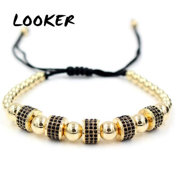 link, chain looker fashion gold color full cz charm anil arjandas bracelet micro pave setting czech braiding men women macrame bead, Black
link, chain looker fashion gold color full cz charm anil arjandas bracelet micro pave setting czech braiding men women macrame bead, Black