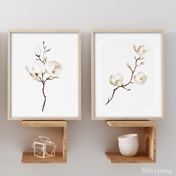 white beige brown magnolias canvas painting floral wall art botanical print poster nursery decorative wall pictures unframed
white beige brown magnolias canvas painting floral wall art botanical print poster nursery decorative wall pictures unframed