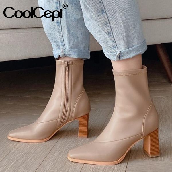 coolcept женщина короткие сапоги мода кожа высокий каблук зимняя обувь женщины zipper площади toe офис леди повседневная обувь размер 33-40, Black
coolcept женщина короткие сапоги мода кожа высокий каблук зимняя обувь женщины zipper площади toe офис леди повседневная обувь размер 33-40, Black