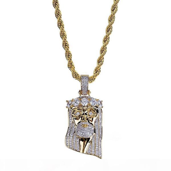 europe and america personality mens necklace real 18k yellow gold plated full cz jesus pendant necklace with rope chain for men gift, Silver
europe and america personality mens necklace real 18k yellow gold plated full cz jesus pendant necklace with rope chain for men gift, Silver