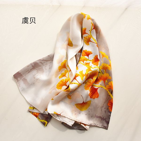 chinese classic natural silk scarf with printed gingko leaf for women 100% real silk scarves shawl gift for lady, Blue;gray
chinese classic natural silk scarf with printed gingko leaf for women 100% real silk scarves shawl gift for lady, Blue;gray