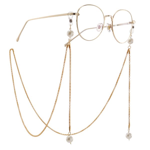 reading glasses chain women metal sunglasses cord pearl beaded eyeglass lanyard holder neck strap eyewear chains, Silver 
reading glasses chain women metal sunglasses cord pearl beaded eyeglass lanyard holder neck strap eyewear chains, Silver