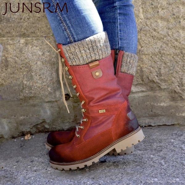 junsrm dropship winter shoes women boots basic women mid-calf boots round toe zip platform decor female shoes warm lace up, Black
junsrm dropship winter shoes women boots basic women mid-calf boots round toe zip platform decor female shoes warm lace up, Black