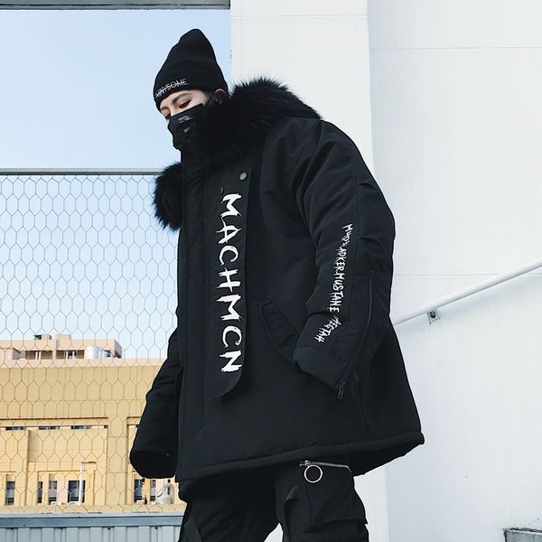 fashion hip hop warm woolen collar hooded windbreaker clothes winter jacket men parka male long trench coat us size, Black
fashion hip hop warm woolen collar hooded windbreaker clothes winter jacket men parka male long trench coat us size, Black