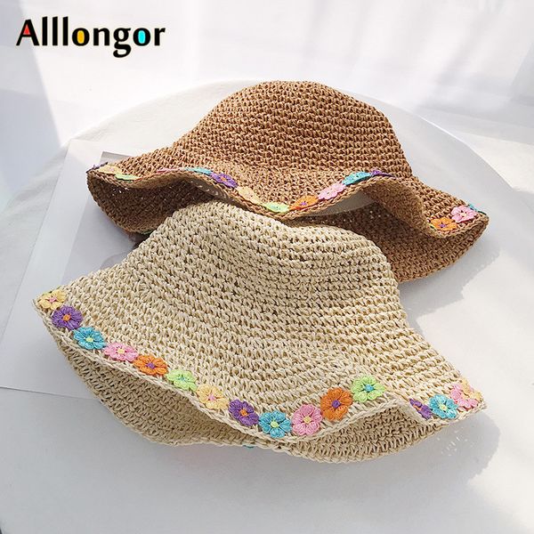 wide brim hats summer cap collapsible straw sun hat women colorful floral beach bucket chapeu feminino sunhat, Blue;gray
wide brim hats summer cap collapsible straw sun hat women colorful floral beach bucket chapeu feminino sunhat, Blue;gray