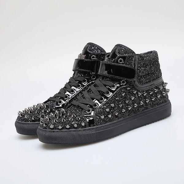 new arrival men casual hip hop punk wear rivets boots cow leather shoes youth teenager flats shoe platform ankle boot short bota, Black
new arrival men casual hip hop punk wear rivets boots cow leather shoes youth teenager flats shoe platform ankle boot short bota, Black