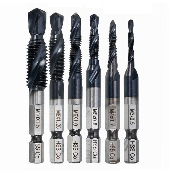 fixmee 1pc hrc89 m3/m4/m5/m6/m8/m10 combination drill tap bit set tialn coated deburr countersink bits
fixmee 1pc hrc89 m3/m4/m5/m6/m8/m10 combination drill tap bit set tialn coated deburr countersink bits