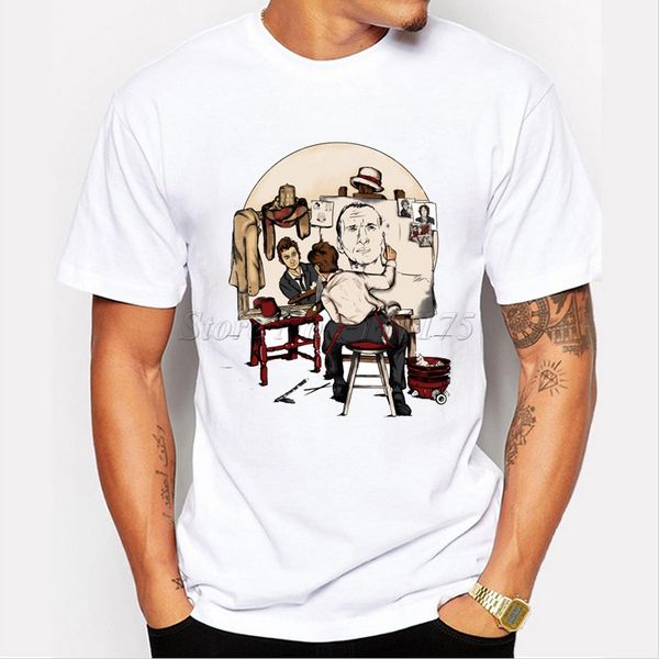 2019 new drawer working design men's t shirt hipster cool short sleeve tees