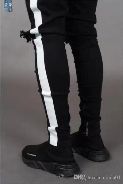 mens pants pencil broken hole side of the ribbon new style jeans european and american wind high street pants, Blue
mens pants pencil broken hole side of the ribbon new style jeans european and american wind high street pants, Blue