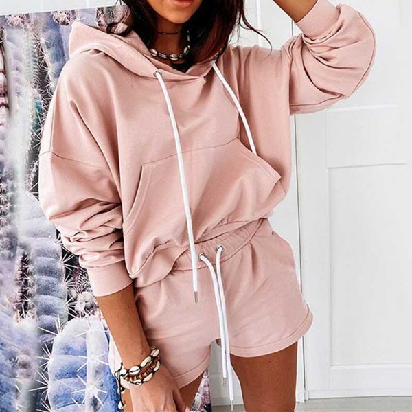 2020 new sport two piece set tracksuit women long sleeve pullover sweatshirt hoodie +shorts casual fashion streetwear, Black;blue
2020 new sport two piece set tracksuit women long sleeve pullover sweatshirt hoodie +shorts casual fashion streetwear, Black;blue