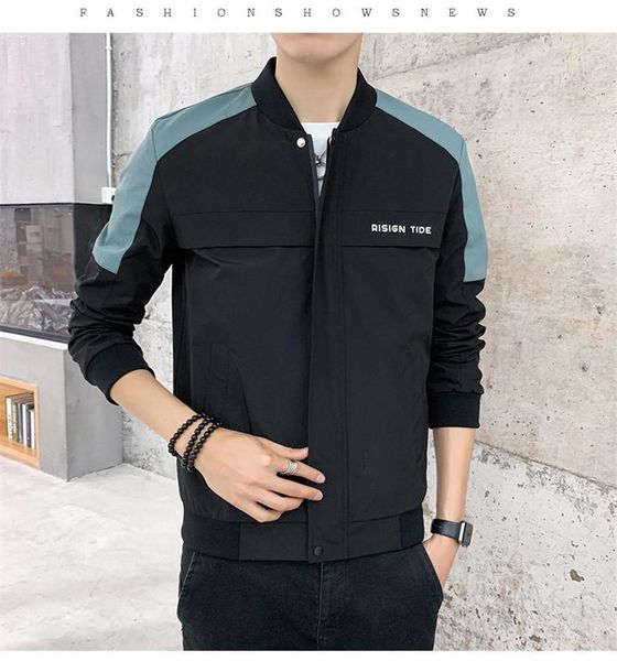mens letters fashion long sleeve jacket mens casual patchwork stand collar coat mens designer zipper jacket with pockets, Black;brown
mens letters fashion long sleeve jacket mens casual patchwork stand collar coat mens designer zipper jacket with pockets, Black;brown