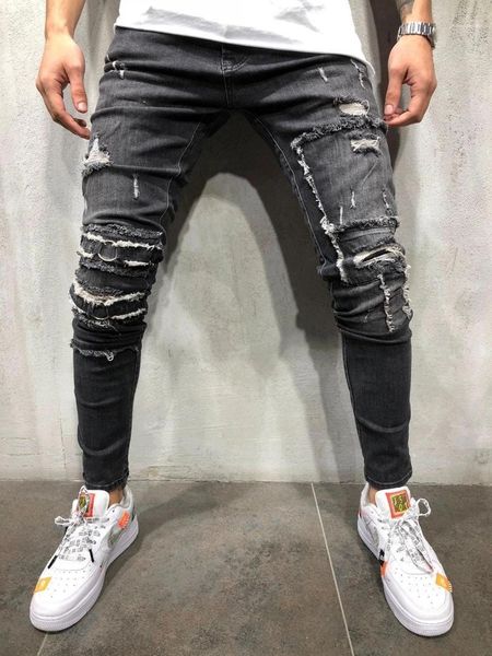 pants slim fit pencil designer spring skinny denim jeans biker hiphop skateboard jean pants mens black pencil, Blue
pants slim fit pencil designer spring skinny denim jeans biker hiphop skateboard jean pants mens black pencil, Blue