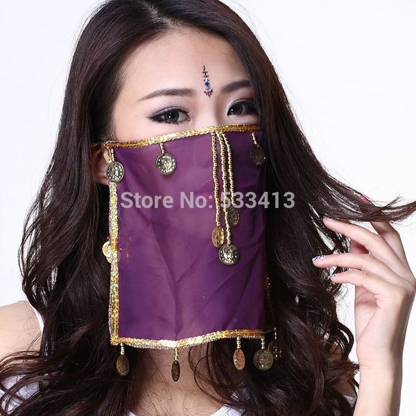 stage wear belly dance veils chiffon gold coins scarf performance accessories, Black;red
stage wear belly dance veils chiffon gold coins scarf performance accessories, Black;red