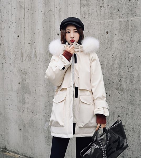 selling 2020 european american designer luxury fashion loose tooling down jacket women mid-length waist fox fur collar thick warm coats, Black
selling 2020 european american designer luxury fashion loose tooling down jacket women mid-length waist fox fur collar thick warm coats, Black