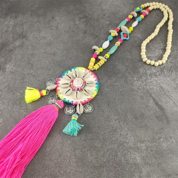 boho seashell choker ожерелье для воротник женщины shell красочных бисер ожерелья цепи лето пляж ювелирных изделий, Silver