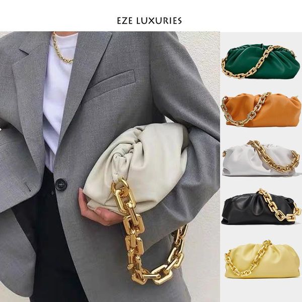 Cloud Shape Tom Boy Street Fashion Dramatic Golden Chain Genuine Leather Vintage Style Hand Bag Singer Shoulder Bag
Cloud Shape Tom Boy Street Fashion Dramatic Golden Chain Genuine Leather Vintage Style Hand Bag Singer Shoulder Bag
