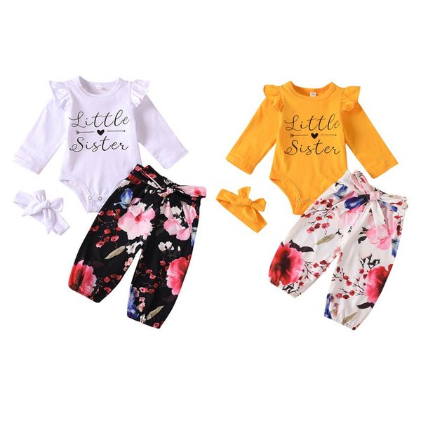 autumn baby girl long sleeve letter print romper floral trousers headband baby outfits clothes, White
autumn baby girl long sleeve letter print romper floral trousers headband baby outfits clothes, White