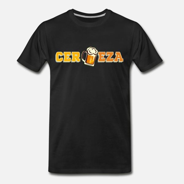 cerveza t shirt men customized tee shirt s-xxxl letter graphic basic summer style kawaii shirt