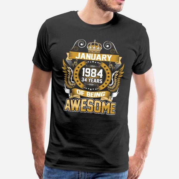 january 1984 34 years of being awesome t shirt men printing short sleeve round collar slim interesting new fashion summer letters shirt, White;black
january 1984 34 years of being awesome t shirt men printing short sleeve round collar slim interesting new fashion summer letters shirt, White;black