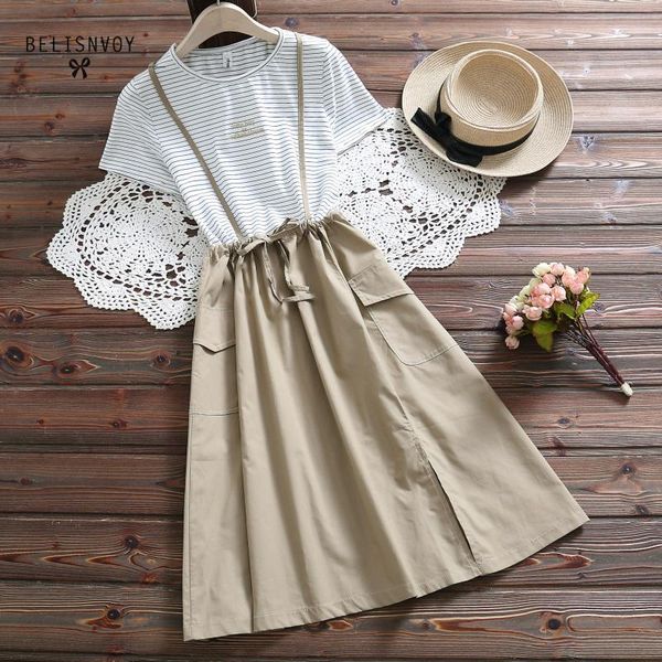 mori girl summer women cotton dress o-neck fake two pieces patchwork mujer vestidos khaki blue short sleeve kawaii dresses, Black;gray
mori girl summer women cotton dress o-neck fake two pieces patchwork mujer vestidos khaki blue short sleeve kawaii dresses, Black;gray