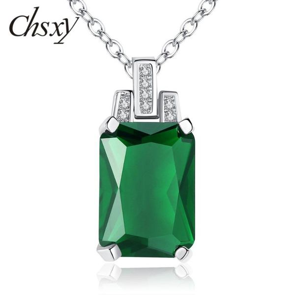 chsxy vintage big green zircon stone pendant necklace boho zircon crystal clavicle chains necklace jewelry for women gifts, Silver
chsxy vintage big green zircon stone pendant necklace boho zircon crystal clavicle chains necklace jewelry for women gifts, Silver
