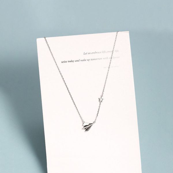 fashion simple paper plane pendant necklace cubic zircon clavicle chain necklace jewelry for women daily gifts s-n581, Silver
fashion simple paper plane pendant necklace cubic zircon clavicle chain necklace jewelry for women daily gifts s-n581, Silver