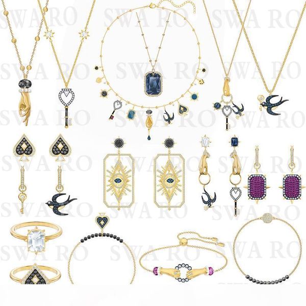 new tarot magic necklace set mysterious symbol lucky swallow, devil's eye, key, spades female jewelry fashion set gift, Silver
new tarot magic necklace set mysterious symbol lucky swallow, devil's eye, key, spades female jewelry fashion set gift, Silver