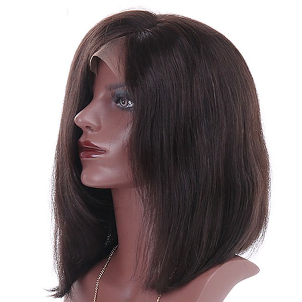 lace front bob wigs silky straight virgin human hair wig for black women side parting, Black;brown
lace front bob wigs silky straight virgin human hair wig for black women side parting, Black;brown