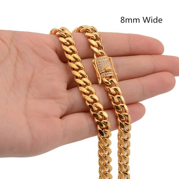 8mm punk jewelry gift 316l stainless steel curb cuban link chain necklace & bracelet jewelry gift 7-40inch 0927, Silver
8mm punk jewelry gift 316l stainless steel curb cuban link chain necklace & bracelet jewelry gift 7-40inch 0927, Silver