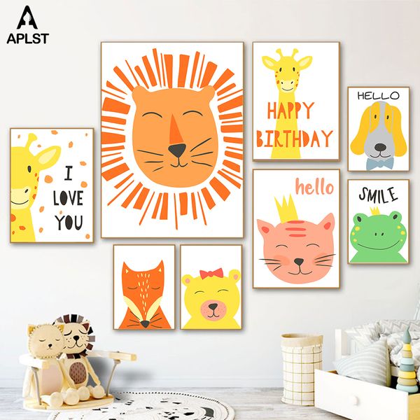 baby nursery print canvas poster cartoon lion giraffe tiger wall art paintings nordic pictures for kids children bedroom decor
baby nursery print canvas poster cartoon lion giraffe tiger wall art paintings nordic pictures for kids children bedroom decor