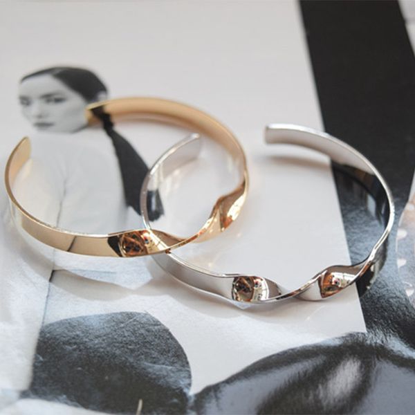 wave Twisted torsion metal C type simple bracelet large bracelets for women golden girls woven bangles
wave Twisted torsion metal C type simple bracelet large bracelets for women golden girls woven bangles